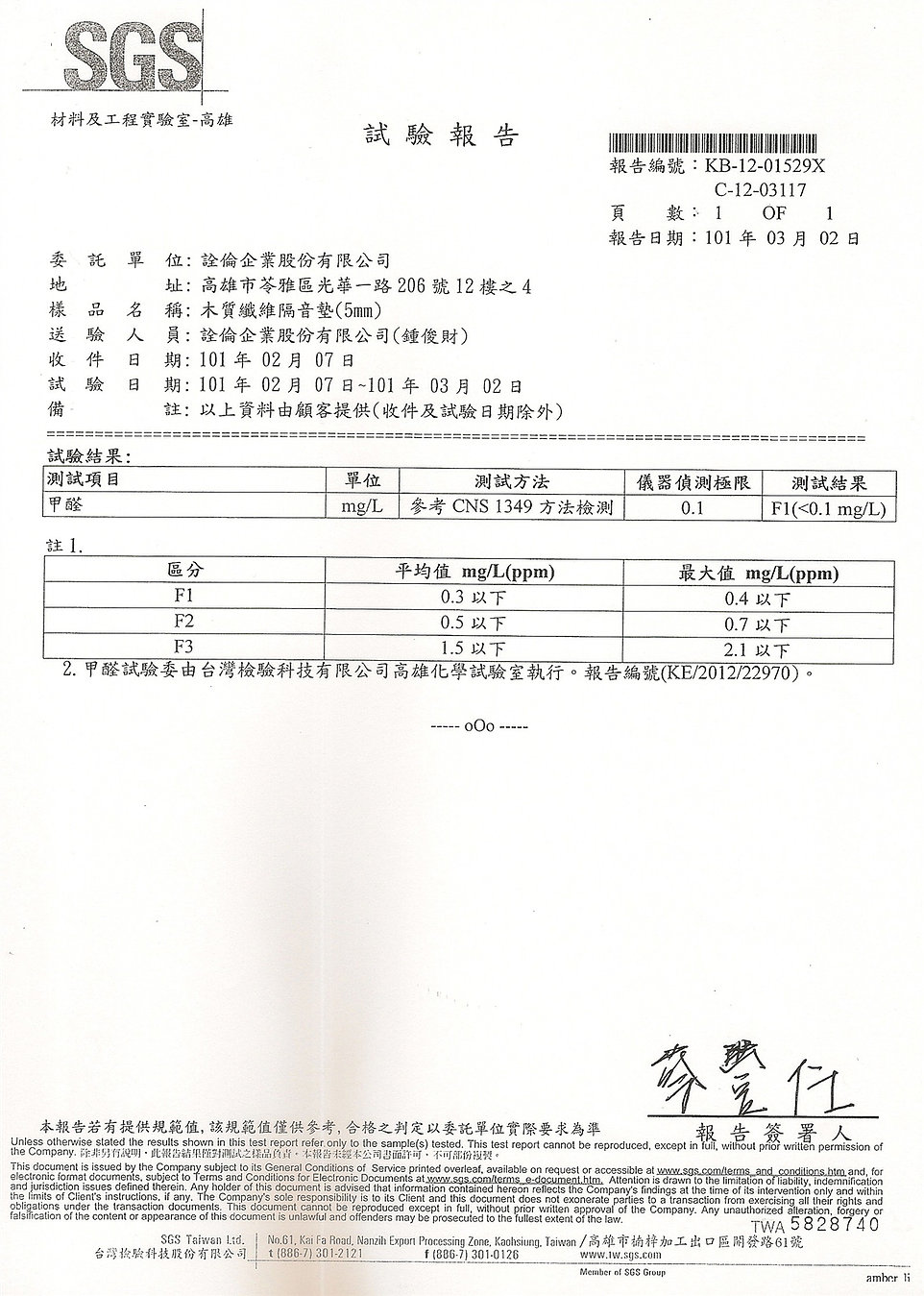 木質纖維隔音墊甲醛測試報告 木質纖維隔音墊甲醛測試報告